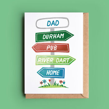 Personalised Signpost Card For Him, 2 of 5