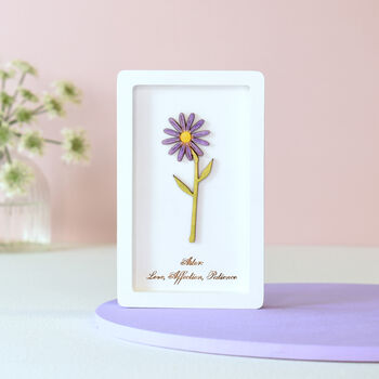 November Birth Flower Miniature Chrysanthemum Art Gift, 10 of 12