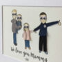 Personalised Family Embroidered Mixed Media Art, thumbnail 1 of 5