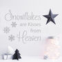 Snowflakes Are Kisses From Heaven Wall Sticker Quote, thumbnail 1 of 3