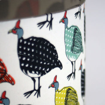 Colourful Guinea Fowl Handmade Stand Lampshade, 6 of 8