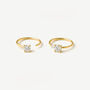 Women's Dainty Threader Hoop Earrings In 18k Gold, thumbnail 3 of 4