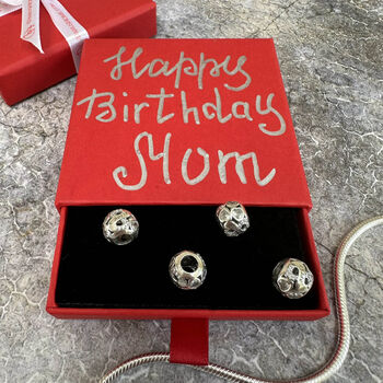 April Birthstone Charm Silver Bracelet Gift For Her, 4 of 7