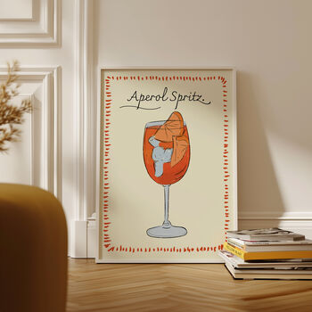 Aperol Spritz Cocktail Print, 5 of 6