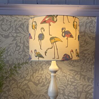 Flamingo Vintage Silk Sari Lampshade, 2 of 5