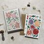 Set Of Eight Botanical Block Print Christmas Cards, thumbnail 2 of 8