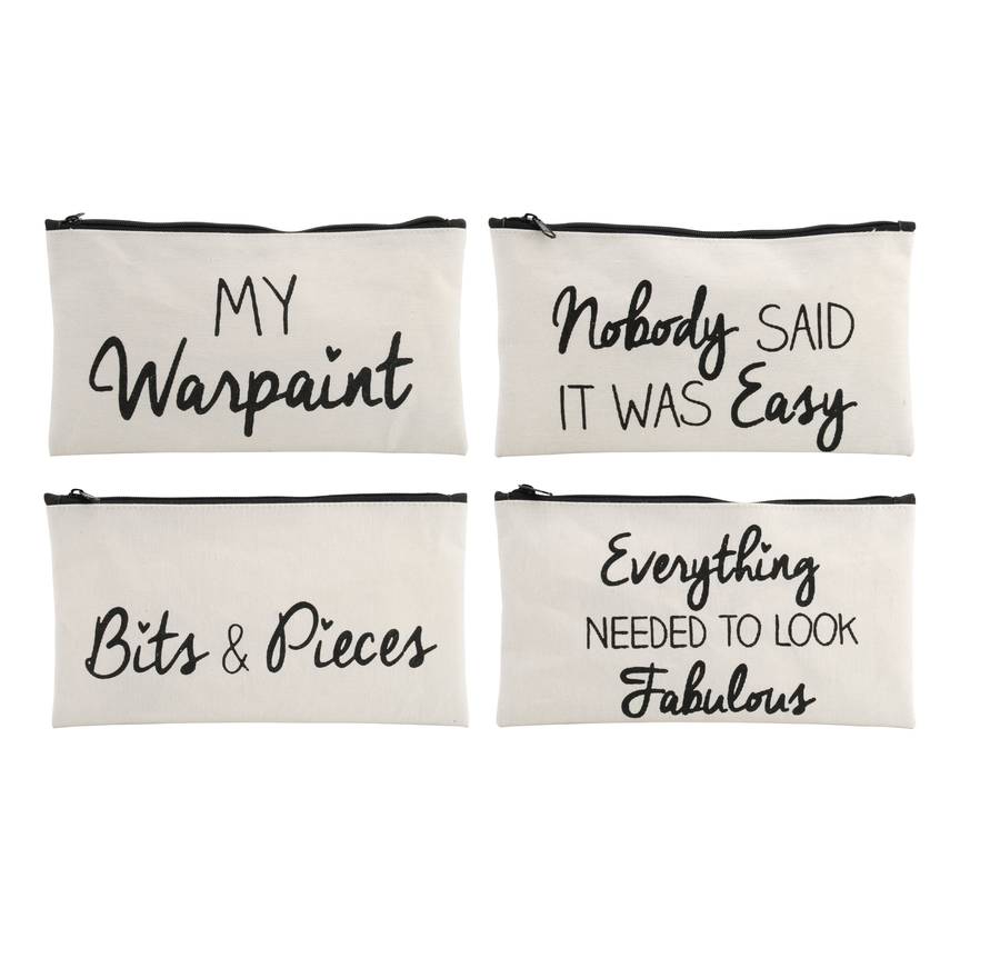 fabulous quote make up bags by posh totty designs interiors | notonthehighstreet.com