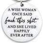 Funny Wise Womans Words Keyring Gift, thumbnail 8 of 8