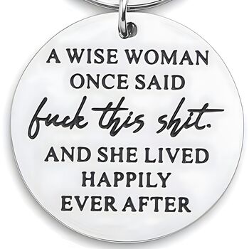 Funny Wise Womans Words Keyring Gift, 8 of 8