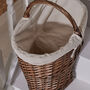 Wicker Stair Basket With Cotton Lining, thumbnail 3 of 3