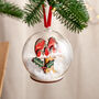 Personalised Three D Wooden Robin Family Bauble, thumbnail 1 of 6