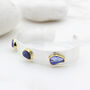 Tanzanite And Iolite Gemstone Sterling Silver Bracelet, thumbnail 4 of 5