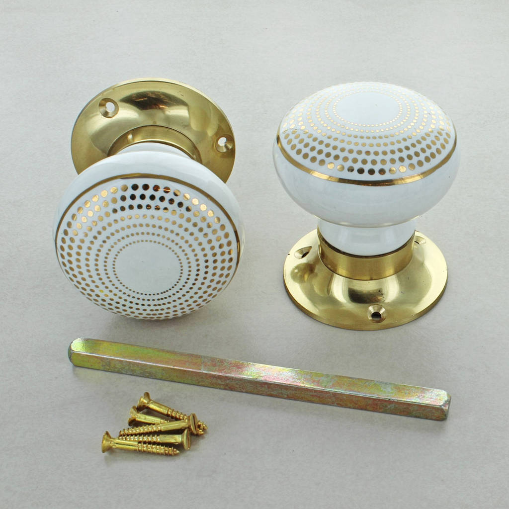 Royal Gold Iii Mortice Door Knobs Set By G Decor