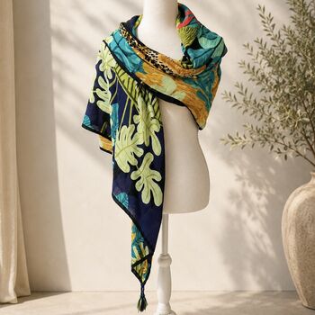 Midnight Jungle Leopard Sarong Scarf, 2 of 6