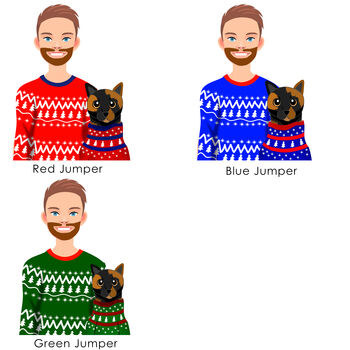 Funny Cat Dad Christmas Jumper Personalised, 8 of 12