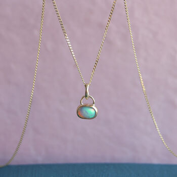 The Opal 9ct Yellow Gold Micro Pendant, 2 of 4