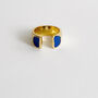 Two Moon Lapis Lazuli Ring, thumbnail 2 of 6