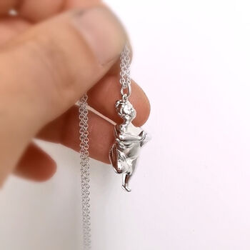Personalised Yoga Charm Necklace Tree Pose, 6 of 11