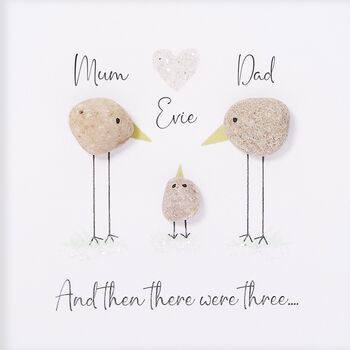 Personalised New Baby Glitter Pebble Picture, 3 of 3