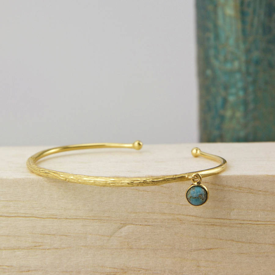 textured gold turquoise cuff bracelet by gaamaa | notonthehighstreet.com