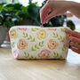 Cotton Flower Makeup And Cosmetic Bag, thumbnail 1 of 6