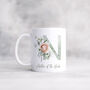 Wedding Gift Mugs With Floral Monograms, thumbnail 4 of 7