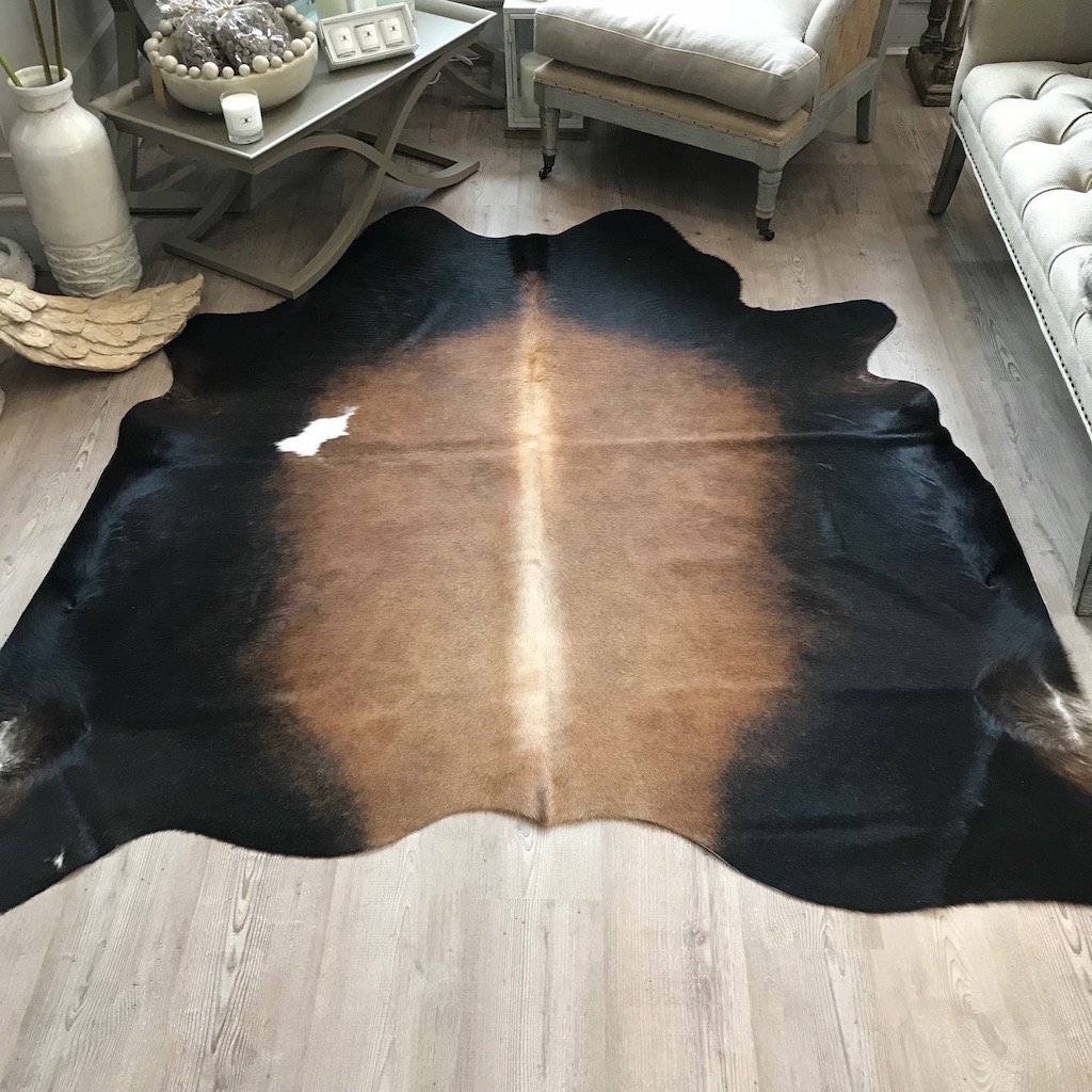 Cowhide Rug White Spot Mid West Aura By Cowshed Interiors