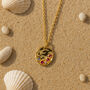 Dainty Gold Cluster Gemstone Necklace With Rainbow Gemstones, thumbnail 3 of 4