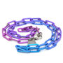 Ladies Titanium Ombre Paperclip Necklace In Blue Pink, thumbnail 1 of 3
