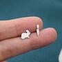 Sterling Silver Rabbit And Carrot Stud Earrings, thumbnail 4 of 8