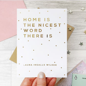 New Home 'The Nicest Word' Gold Foil Card, 2 of 2