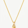 Padlock Pendant Necklace 18ct Gold Plated, thumbnail 2 of 5