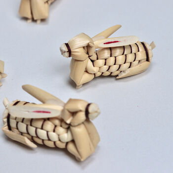 Japanese Straw Art Rabbit With Free Gift Box, 2 of 8