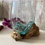 Large Molten Glass Bowl On Driftwood Handmade Pot Pourri Nuts Floating Flower Bowl, thumbnail 1 of 10