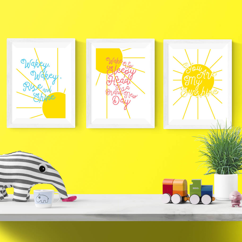 You Are My Sunshine Nursery Art Print Set By Fawn Thistle You Are My Sunshine Nursery Art Print Set