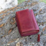 Women's Luxury Bordeaux Leather Small Trifold Purse Rfid Protected Personsalised, thumbnail 3 of 7