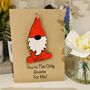 Personalised Valentines Card Boyfriend Gnome, thumbnail 3 of 4