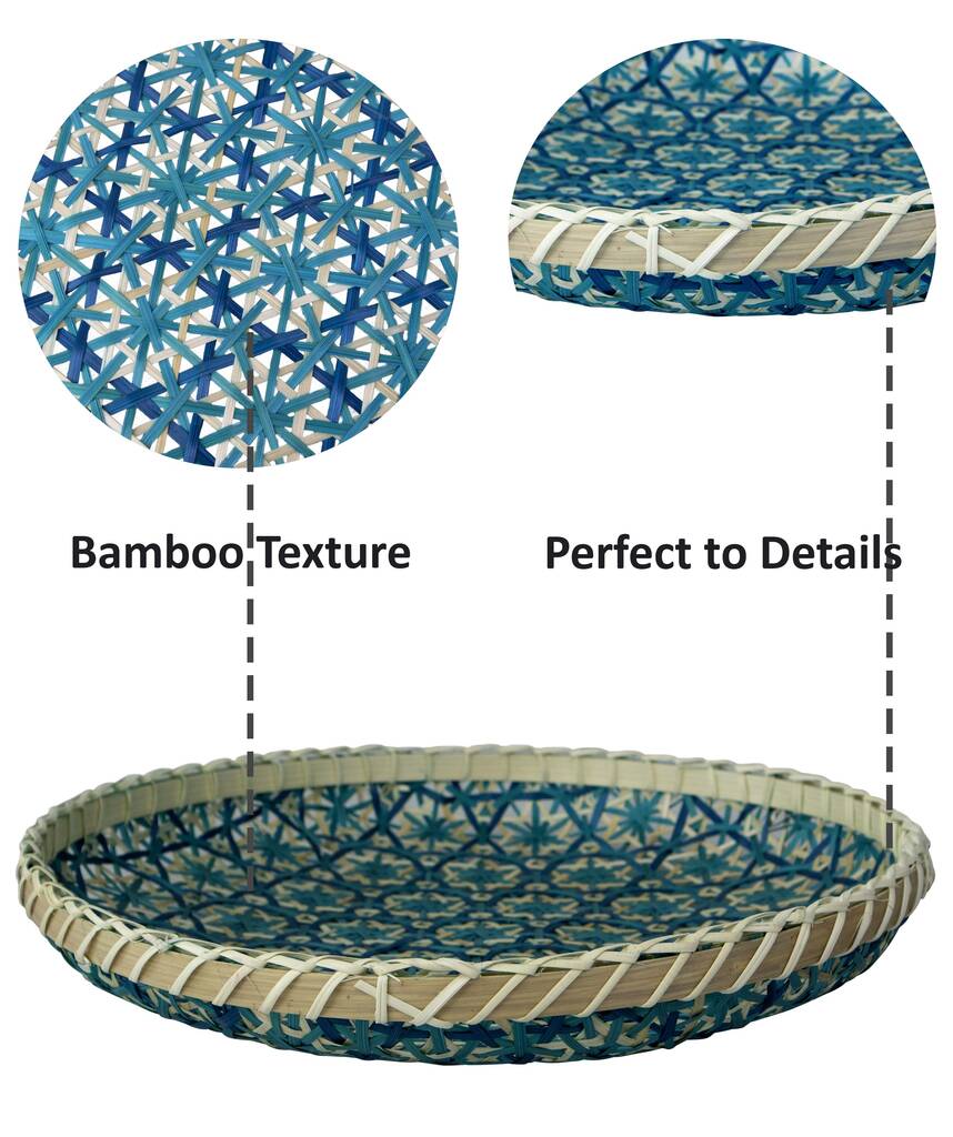 Woven Basket Tray Wall Hanging Decor By MadeTerra