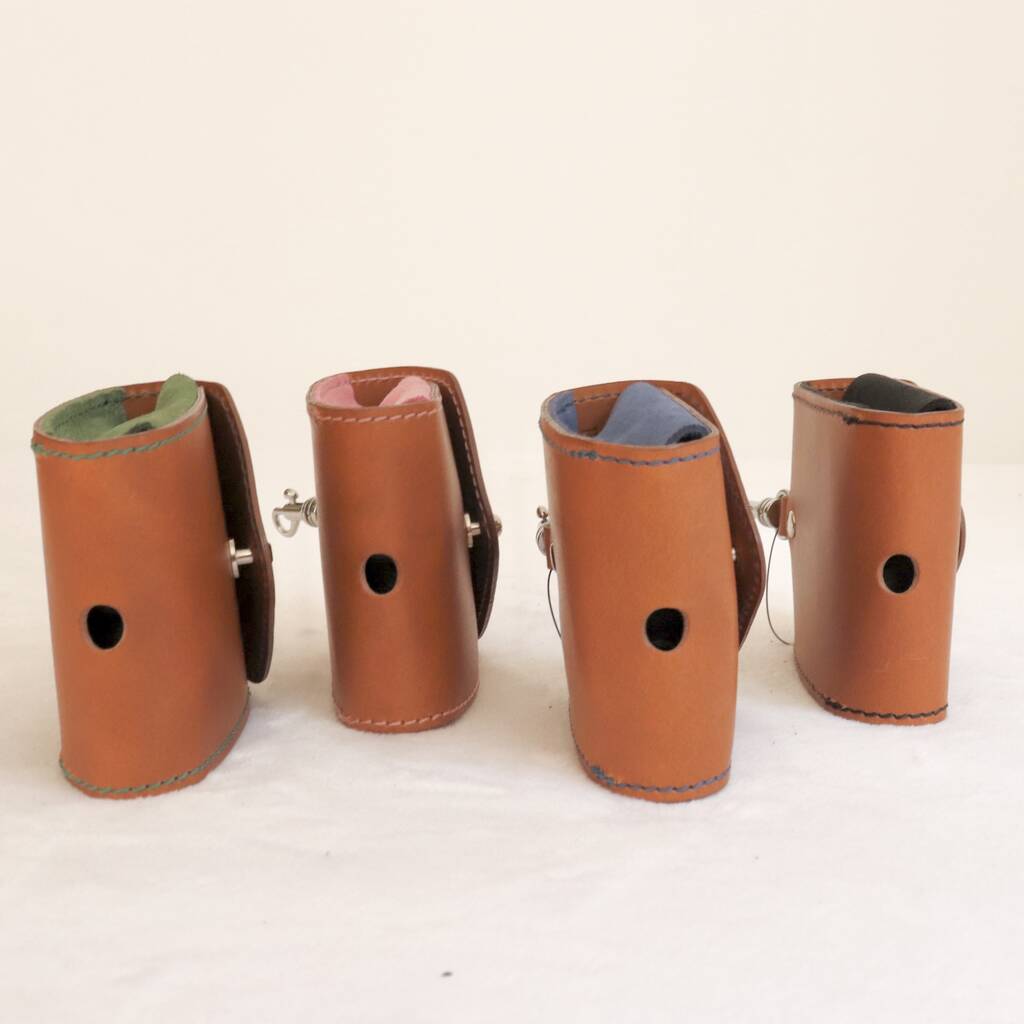 Leather Dog Poop Bag Holder By Pugalier Of London
