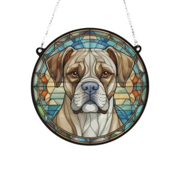 Boxer Stained Glass Effect Suncatcher, 2 of 6