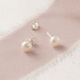 Pearl And Sterling Silver Stud Earrings, thumbnail 3 of 10