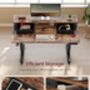 Electric Standing Desk With Power Strip Monitor Stand, thumbnail 3 of 9