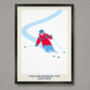 Personalised Powder Skiing Art Poster, thumbnail 1 of 6