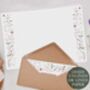 A4 Landscape Letter Writing Paper With Pink Flower Design, thumbnail 1 of 5