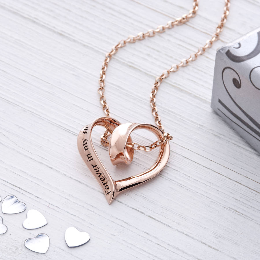 In My Heart Pendant Sterling Silver Rose Gold Plated By Lauryn James