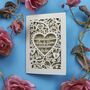 Personalised Papercut Heart Engagement Card, thumbnail 3 of 12