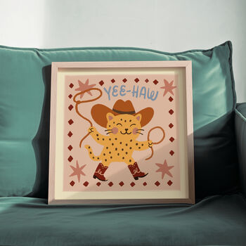 Yeehaw Western Print, Cowboy Cat, Nursery Print, 2 of 10