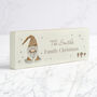 Personalised Christmas Gonk Wooden Mantel Decoration, thumbnail 4 of 5