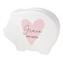 Personalised Pink Baby Girl Piggy Bank, thumbnail 5 of 5