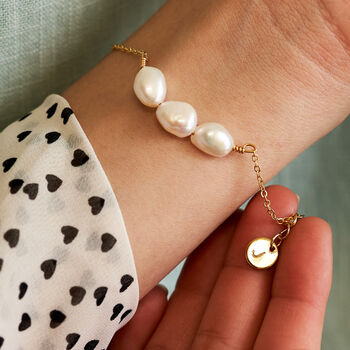Organic Pearl Personalised Bracelet, 5 of 8